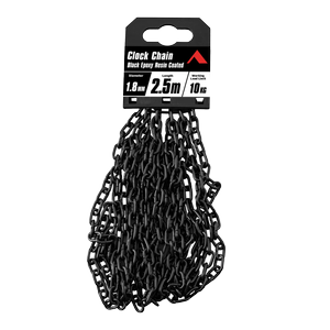 Pinnacle 1.8mm x 2.5m Black Matt Clock Chain