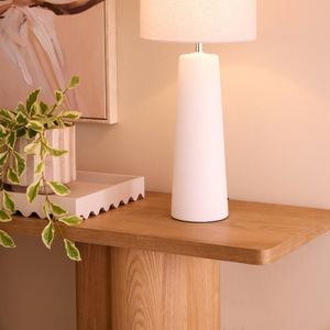 Amalfi Kent Table Lamp White & Grey 24x24x66.5cm