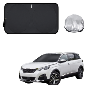 Front Windscreen Sun Shade for Peugeot 5008 SUV 2009 - 2016 (T87) - Standard 150 x 85 cm - Black