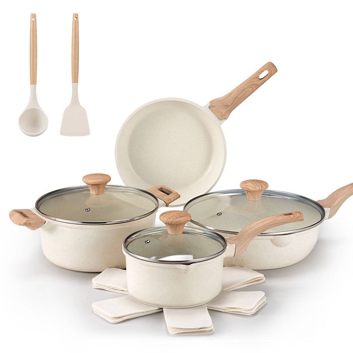 ZUNI 13PCS Nonstick Cookware Pots & Pans Set Granite Coating Cooking Set