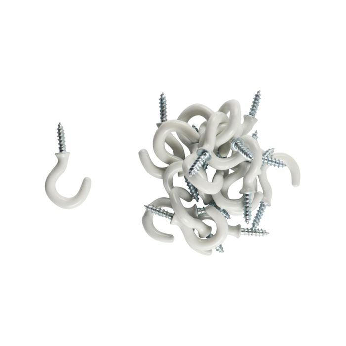 Everhang 10mm White PVC Cup Hook - 25 Pack