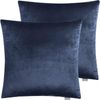 Velvet Square Cushion Cover 2pcs Pack - Indigo Blue