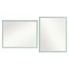 2 Set La Bella Turquoise Wall Mirror Rectangular Frame Makeup Decor Bathroom Vanity 70x90cm