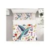 3D Colorful Petal Bird 96 Bed Pillowcases Quilt Queen Size