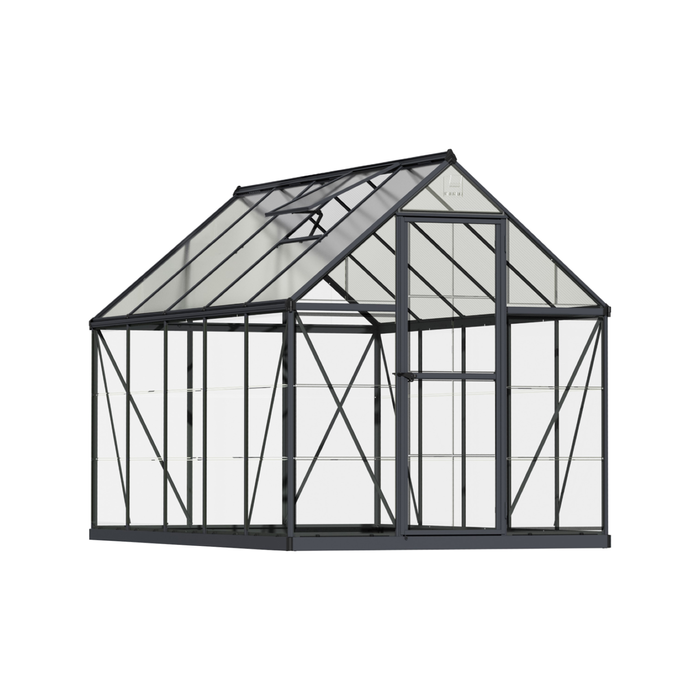 Maze 6' x 10' Hybrid Greenhouse - Grey Frame