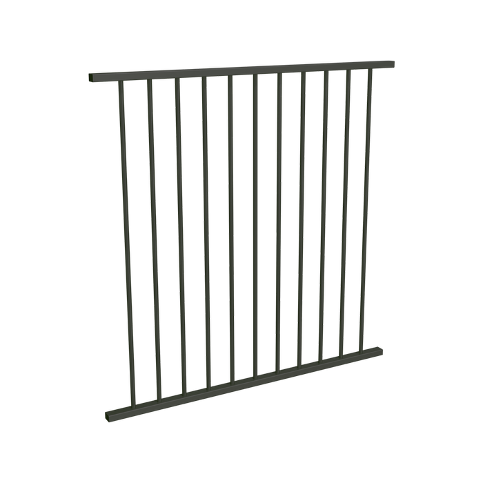 ProtectorAl 350 - 1200 x 1200mm Woodland Grey Aluminium Flat Top Garden Fence Panel