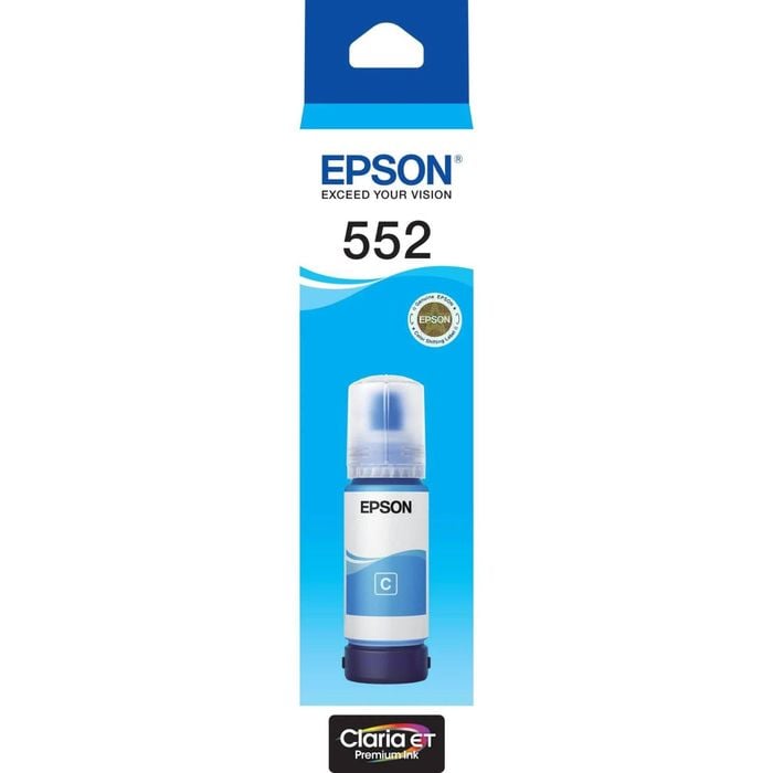 Epson Epson T552 Cyan Claria EcoTank 552 Ink Bottle Toner C13T06W292 Genuine Original