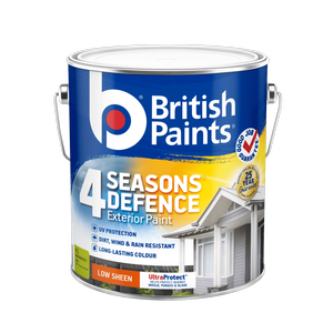 British Paints 4 Seasons Defence 4L Mid Base Low Sheen Exterior Paint