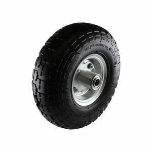 Move It 3.5 x 4" Pneumatic Steel Trolley Wheel with 5/8" Axle Diameter