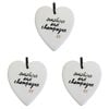 3x Ceramic Hanging 8x9cm Heart Sunshine w/Hanger Ornament Home/Office Room Decor