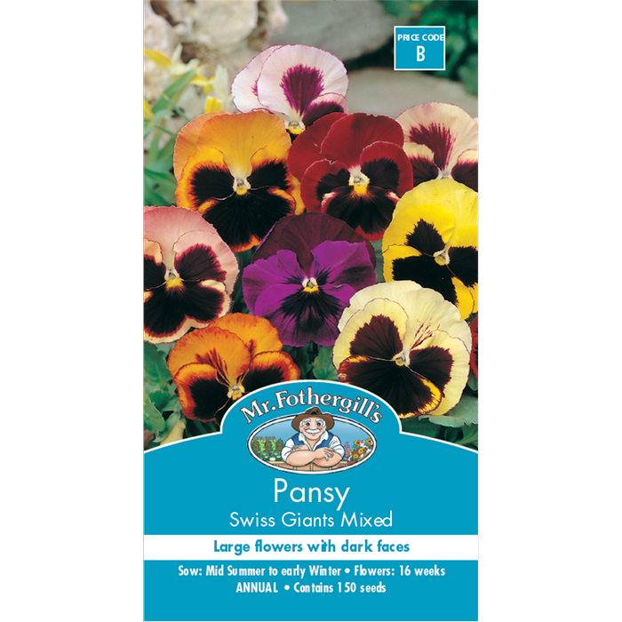 Mr Fothergill's Pansy Swiss Giants Mixed Seeds