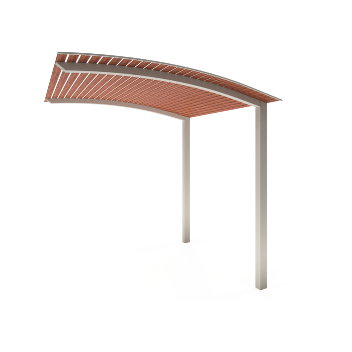 Exterior Life 6.0m Miami Curved Surfmist/Wild Olive Pergola
