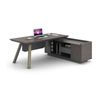 Modern Furniture KAISON Executive Desk with Reversible Return 2M - Brown Grey