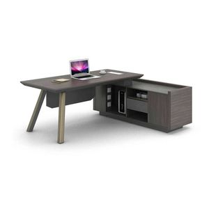 Modern Furniture KAISON Executive Desk with Reversible Return 2M - Brown Grey