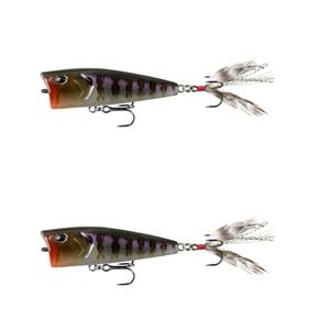 2x 13 Fishing 75mm Poppy Mc Pop Face Topwater Popper Lures - Rusty Bream