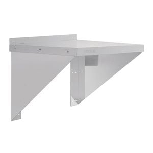 Vogue Stainless Steel Microwave Shelf Large Wall Mount 490x560x560mm Commercial Kitchen Storage