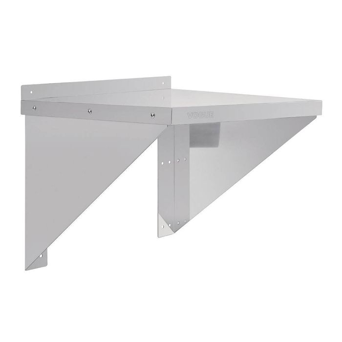 Vogue Stainless Steel Microwave Shelf Large Wall Mount 490x560x560mm Commercial Kitchen Storage