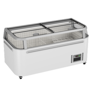 Thermaster 745l Supermarket Island Freezer With Glass Sliding Lids  - Commercial Chest Freezers (zcd-e185g)