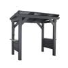 Backyard Discovery Rockport 2.6m x 1.6m Galvanised Steel Hardtop Barbeque Gazebo with Bar Tops and PowerPort