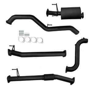 Ignite Exhausts Turbo Back For Mazda Bt50 B30b 3" No Cat & Muffler Black Aluminised Steel
