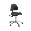 Adjustable Saddle Stool With Backrest | Ergonomic Comfort For Healthcare & Professionals - Black
