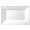 Olympia Rectangular Plates Lumina Wide Rim White 4 Pack 257x155mm Dinnerware Catering Tableware