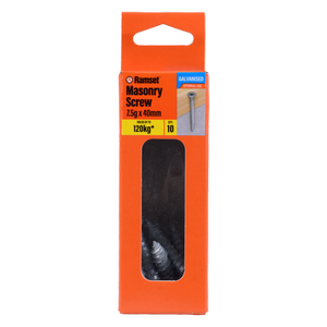 Ramset 7.5 x 40mm Galvanised Masonry Anchor Screw - 10 Pack