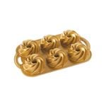 Nordic Ware Cast Aluminium Gold Mini Bundtlette Pan