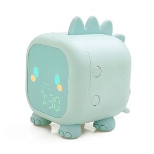 Catzon Dinosaur Digital Alarm Clock With Temperature Rechargeable For Kids
