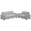vidaXL 2 Piece Sofa Set with Cushions Light Grey Velvet sofa velvet sofa