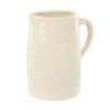 Amalfi Pierre Ceramic Check Vase Taupe & White 17.5x12.5x19.5cm