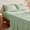 Serene 400tc Bamboo Cotton Sateen Sheet Set Sage - Double Bed