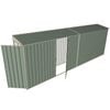 Build-a-Shed 0.8 x 6 x 2m Hinged Door Tunnel Shed with Single Hinged Side Door - Green