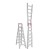 Indalex 2.1 - 3.8m 150kg Industrial Aluminium Tradesman Dual Purpose Step Ladder