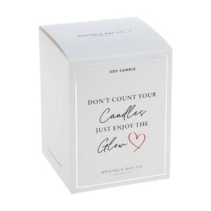 Bramble Bay Glow Birthday Pink Champagne & Guava Soy Candle Home Fragrance 300g