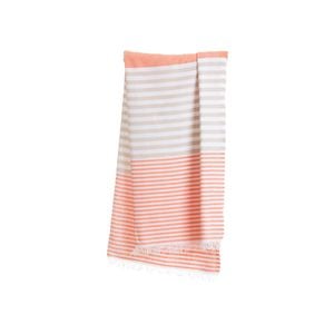Towel To Go 100% Turkish Cotton Bali Hammam Beach Towel 180x100cm Orange/Beige