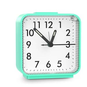 Small Silent Alarm Clock, Battery Operated, No Ticking, Snooze, Easy Set, Perfect for Office, School, Trip