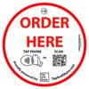 Tap and Share Contactless Sharing Smart NFC 'Order Here' Epoxy Sticker + QR code