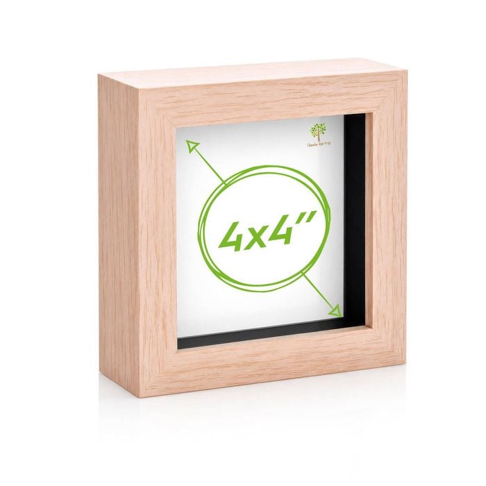 Nicola Spring Acrylic 3d Box Photo Frame - 4" X 4"
