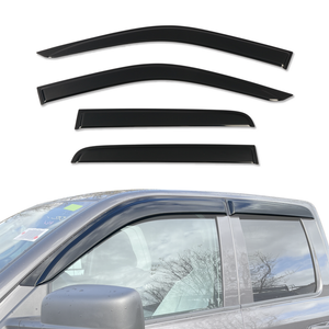 AUSGO Luxury Weather Shields for RAM 1500 DS Series Quad Cab 2017-2022 Weathershields Window Visors Wind Deflectors