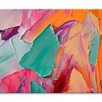 Multicolored Abstract Art  Print 100% Australian Made 75 x 50cm  (Stretched)