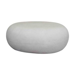 Modern Furniture ROCCO Indoor & Outdoor Pebble Coffee Table 73cm- White Concrete