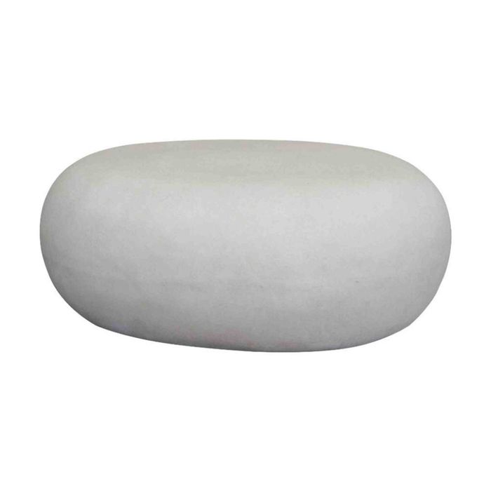 Modern Furniture ROCCO Indoor & Outdoor Pebble Coffee Table 73cm- White Concrete