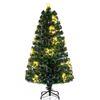 Costway 1.5M Optical Fiber Christmas Tree w/Star String Lights Pre-Lit Artificial Xmas Party Tree