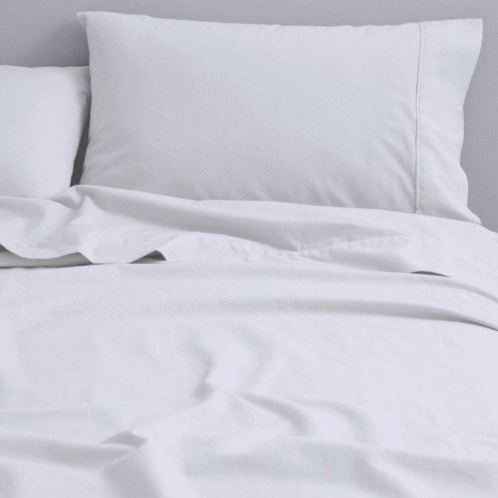 Canningvale Double Cozi Cotton Soft Bedding/Bed Sheet w/ Pillowcase Set White