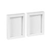 Nicola Spring 3D Box Photo Frames - 5" x 7" - White - Pack of 2