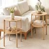 Homfurn Set Of 2 2-tier Rustic Nightstand – Storage Shelf Side Table