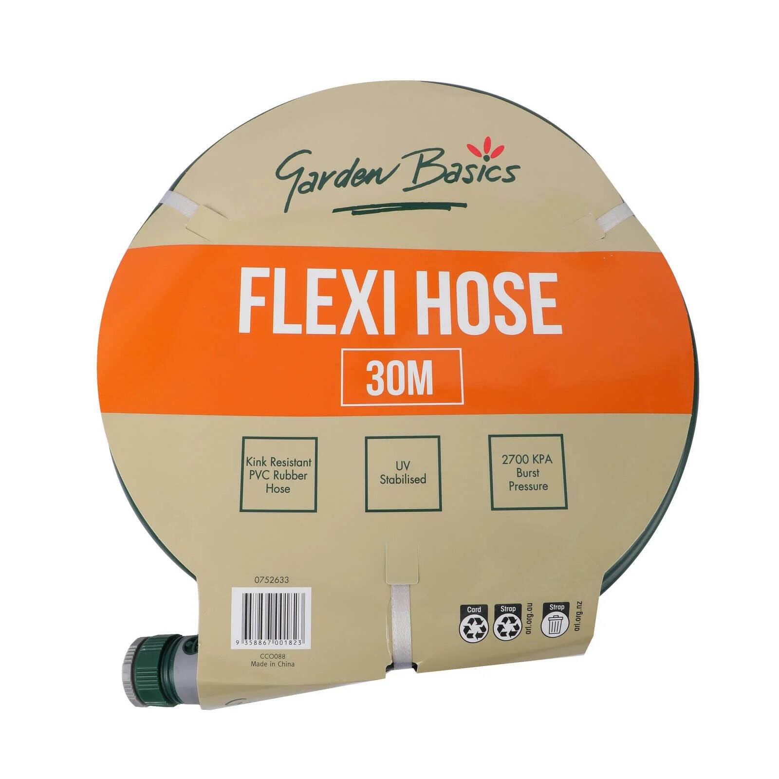 Garden Basics 12mm x 30m Flexi Garden Hose