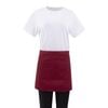 Whites Waist Apron Polycotton Burgundy Hospitality Catering Wear
