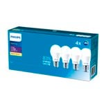 Philips A60 E27 LED 1150Lm Warm White 11W Globe - 4 Pack
